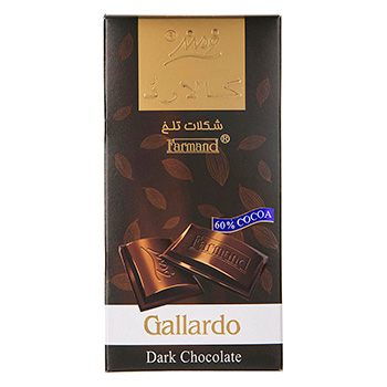 شکلات تابلت گالاردو تلخ 60 درصد 100 گرمی فرمند